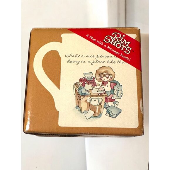 Hallmark 1985 Rim Shots Mug "Whats A Nice Person Like Me Doing In A Place Like T - Picture 6 of 7